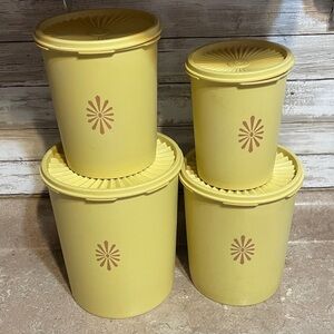 Tupperware Yellow Vintage ,1970’s Canister Set